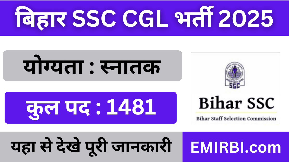 Bihar CGL Vacancy 2025 Apply Online