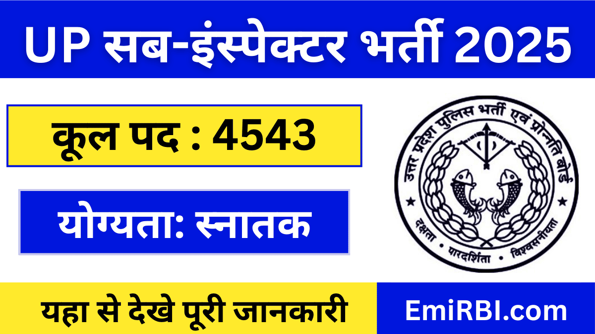UP Police Sub Inspector Vacancy 2025 Apply